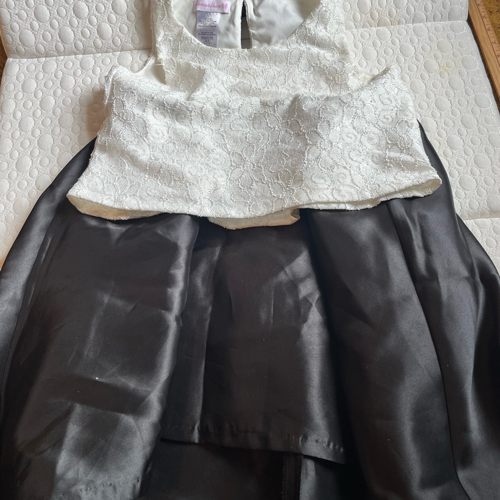 Elegant Black and White Dress